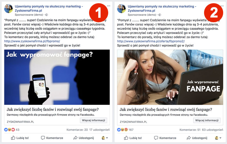 seks w reklamie na facebooku